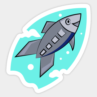 Shark jet designs Sticker